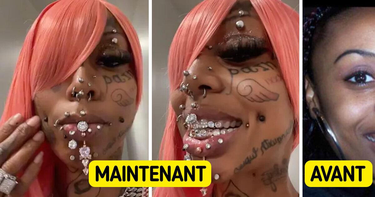 Une grand-mère avec des tatouages et des piercings sur le visage riposte aux personnes qui critiquent son apparence