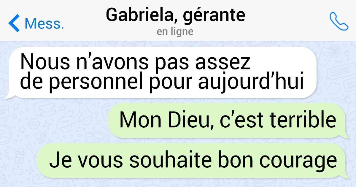 19 textos qui prouvent qu’aucun travail ne peut être réalisé sans humour ni sarcasme 19 textos qui prouvent qu’aucun travail ne peut être réalisé sans humour ni sarcasme
