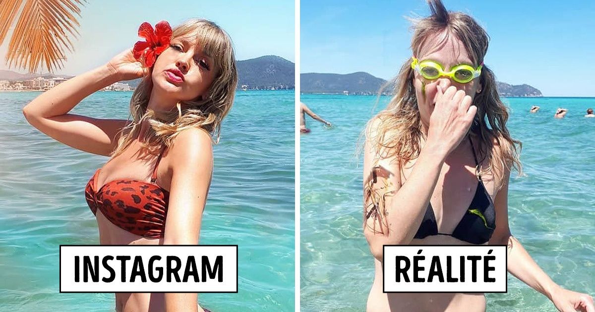 Une blogueuse compare les photos d’Instagram avec la vraie vie pour dévoiler la vérité au grand jour Une blogueuse compare les photos d’Instagram avec la vraie vie pour dévoiler la vérité au grand jour