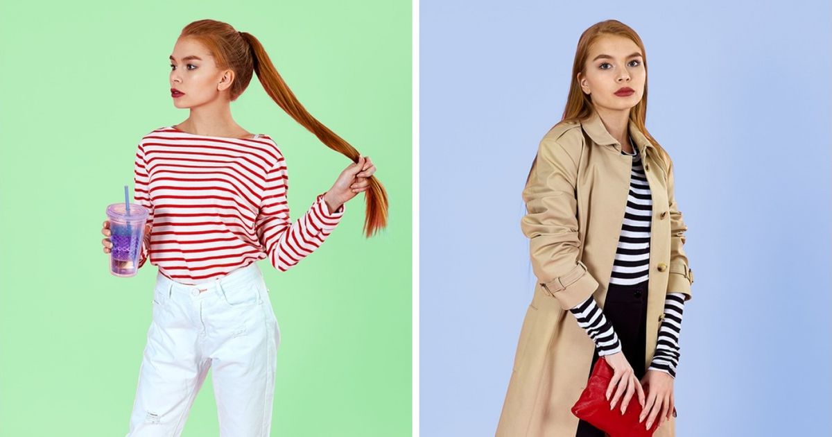 Découvre 12 looks complètement différents avec un T-shirt à rayures ! Découvre 12 looks complètement différents avec un T-shirt à rayures !