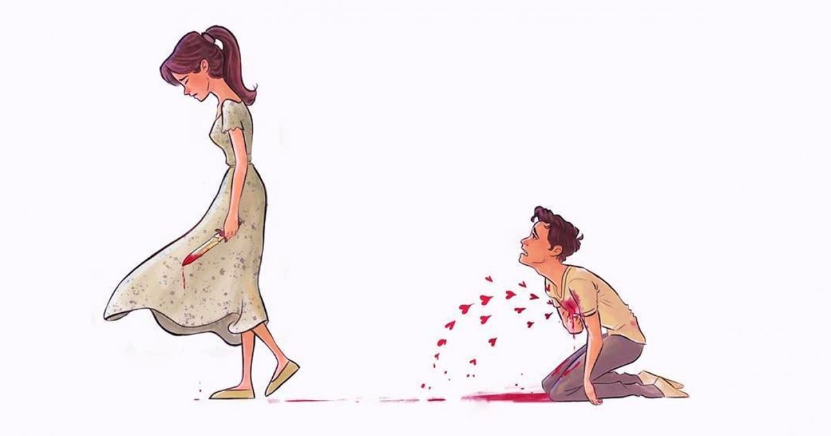 Tous ceux qui sont déjà tombés amoureux vont se reconnaître à travers les dessins de cet artiste britannique...