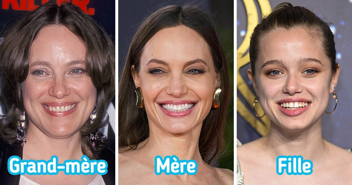 12 Triptyques montrant à quoi ressemblent les membres de la famille de ces célébrités