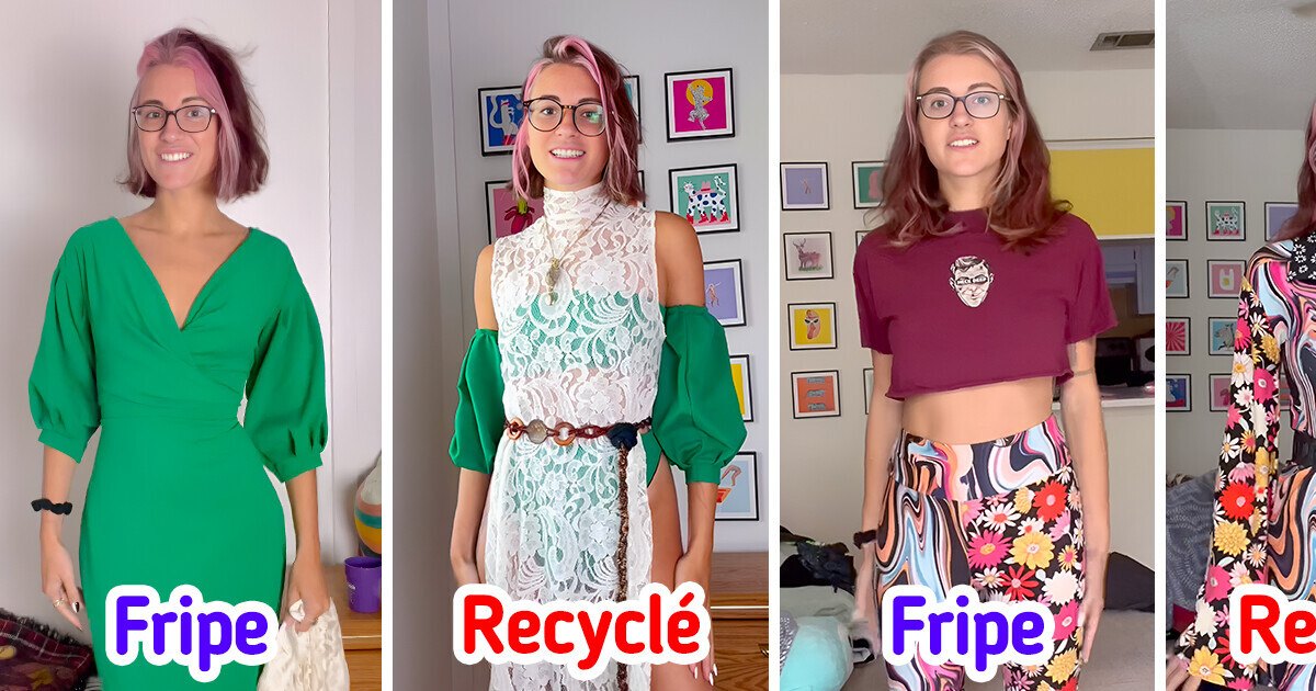 Une jeune femme transforme des fripes en vêtements à la mode et les réseaux sociaux sont sous le charme Une jeune femme transforme des fripes en vêtements à la mode et les réseaux sociaux sont sous le charme