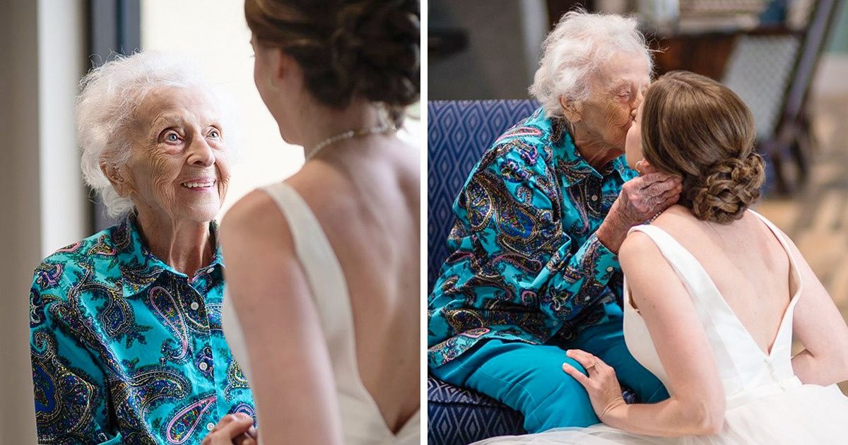 Une jeune femme a rendu secrètement visite à sa grand-mère malade dans sa tenue de mariage afin de partager un dernier moment spécial avec elle Une jeune femme a rendu secrètement visite à sa grand-mère malade dans sa tenue de mariage afin de partager un dernier moment spécial avec elle