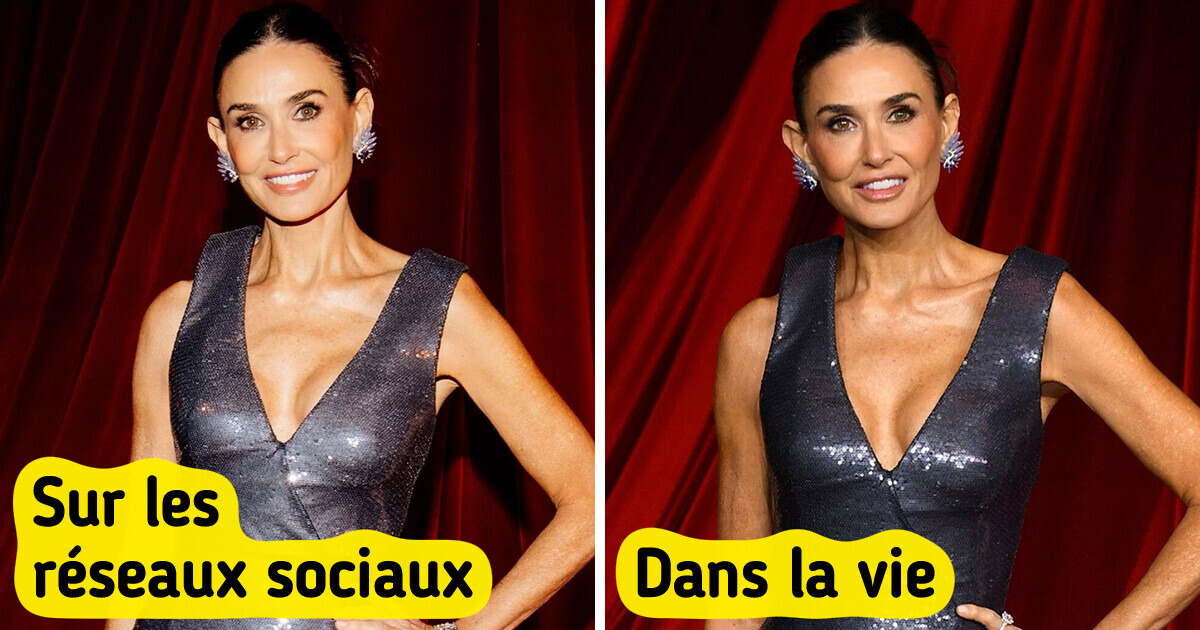 16 Paires de photos prises le même jour : quand les stars retouchent juste un peu