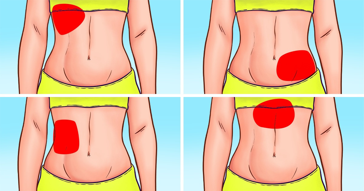 Ce que l’emplacement de tes douleurs abdominales révèle sur ta santé Ce que l’emplacement de tes douleurs abdominales révèle sur ta santé
