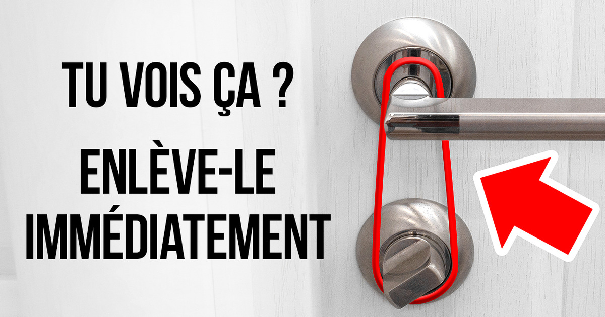 Si Tu Remarques Un Élastique Sur Ta Porte, Enlève-le Le Plus Vite Possible Si Tu Remarques Un Élastique Sur Ta Porte, Enlève-le Le Plus Vite Possible