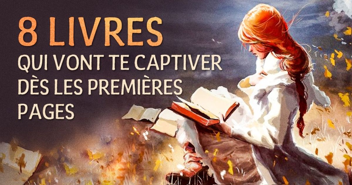 8 Livres qui vont te captiver dès les premières pages