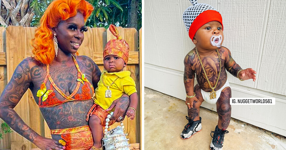Une mère recouvre de tatouages le corps de son bébé de quelques mois et reçoit une pluie de critiques