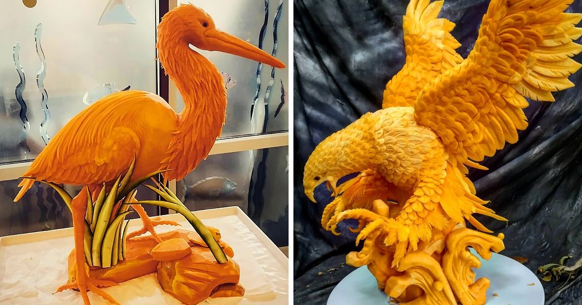 Entre les mains d’un sculpteur bulgare, les fruits et légumes se transforment en de superbes œuvres d’art