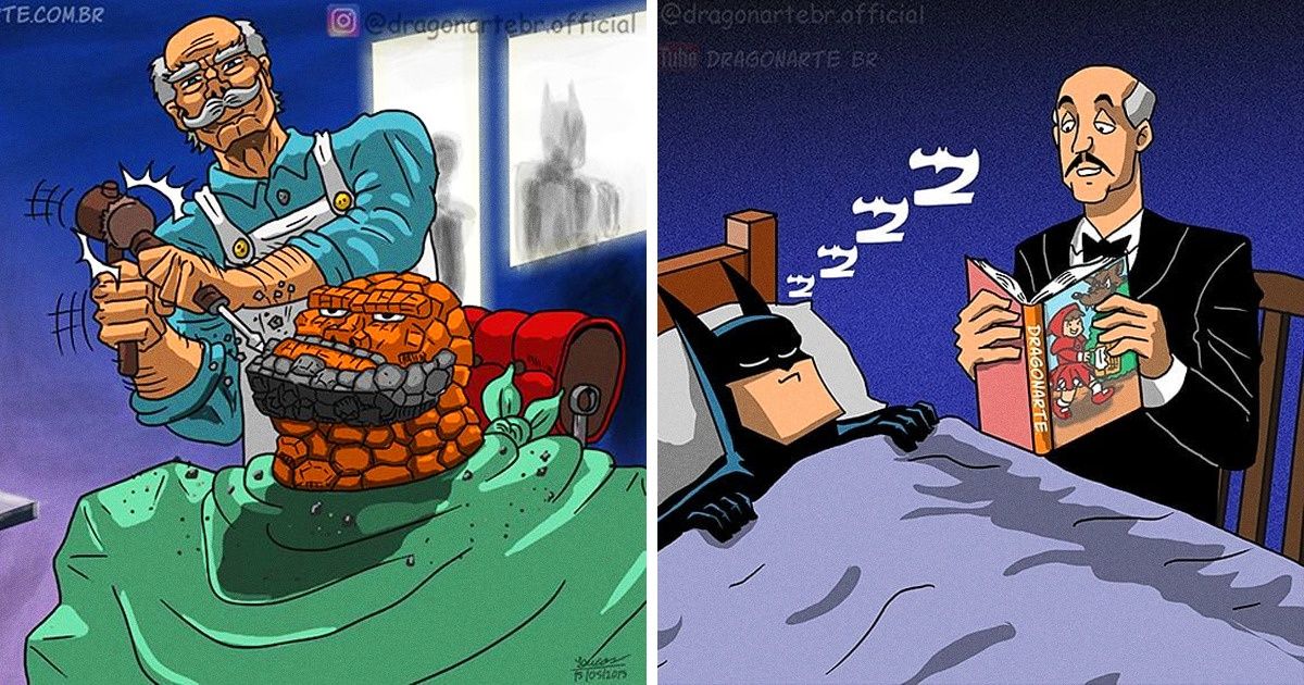 Un artiste imagine à quoi ressemble la vie quotidienne des super-héros (18 vignettes)