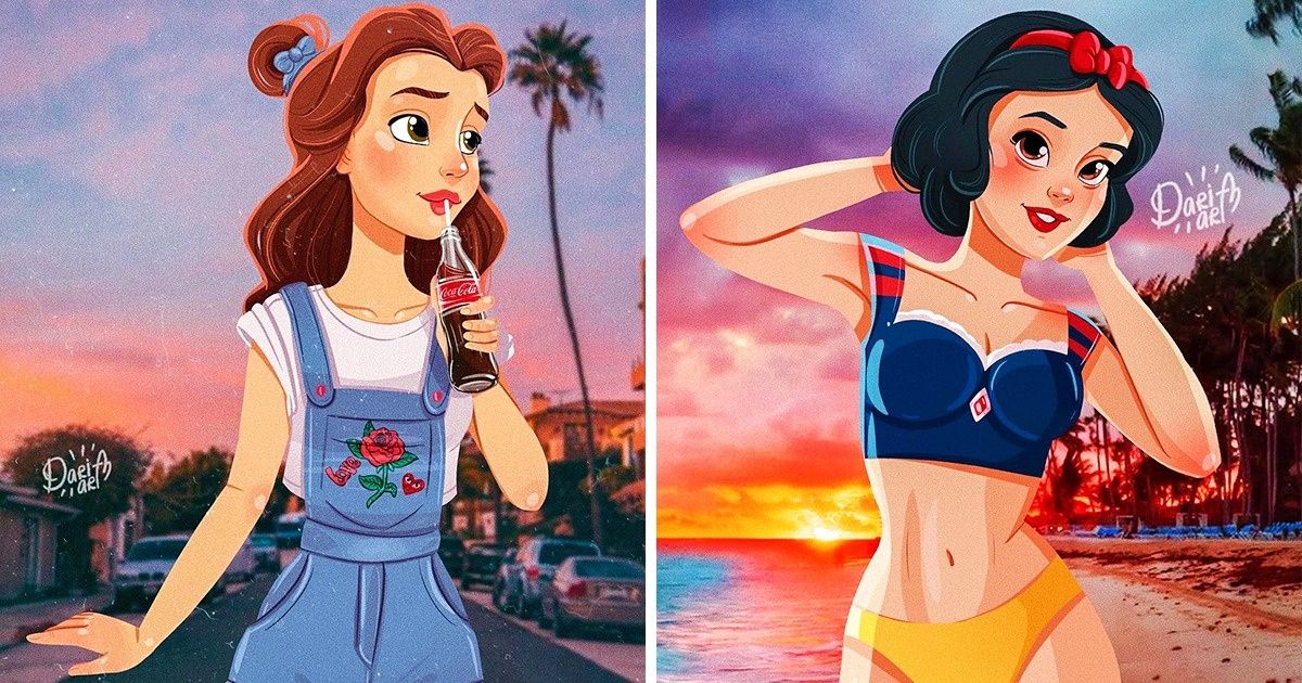 Cette artiste ukrainienne met en scène les princesses Disney dans notre monde moderne Cette artiste ukrainienne met en scène les princesses Disney dans notre monde moderne