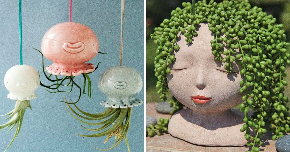 14 Pots de fleurs originaux qui donneront à tes plantes le plus bel effet