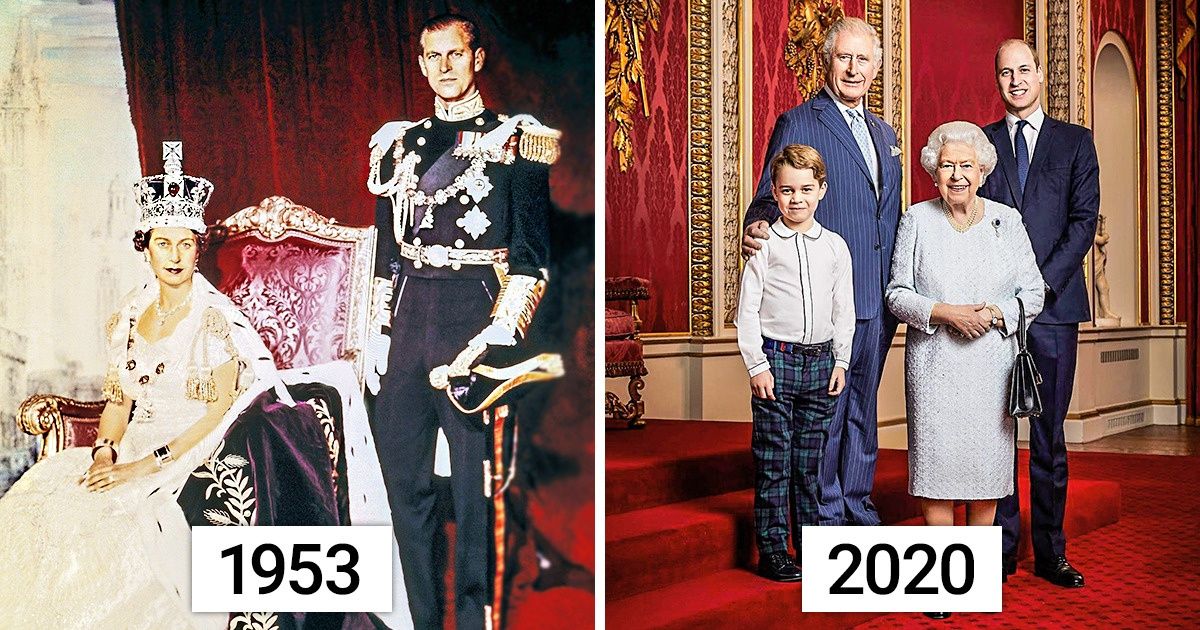 20 Photos officielles de la royauté britannique représentant leur long voyage à travers l’histoire et l’évolution des membres de la famille