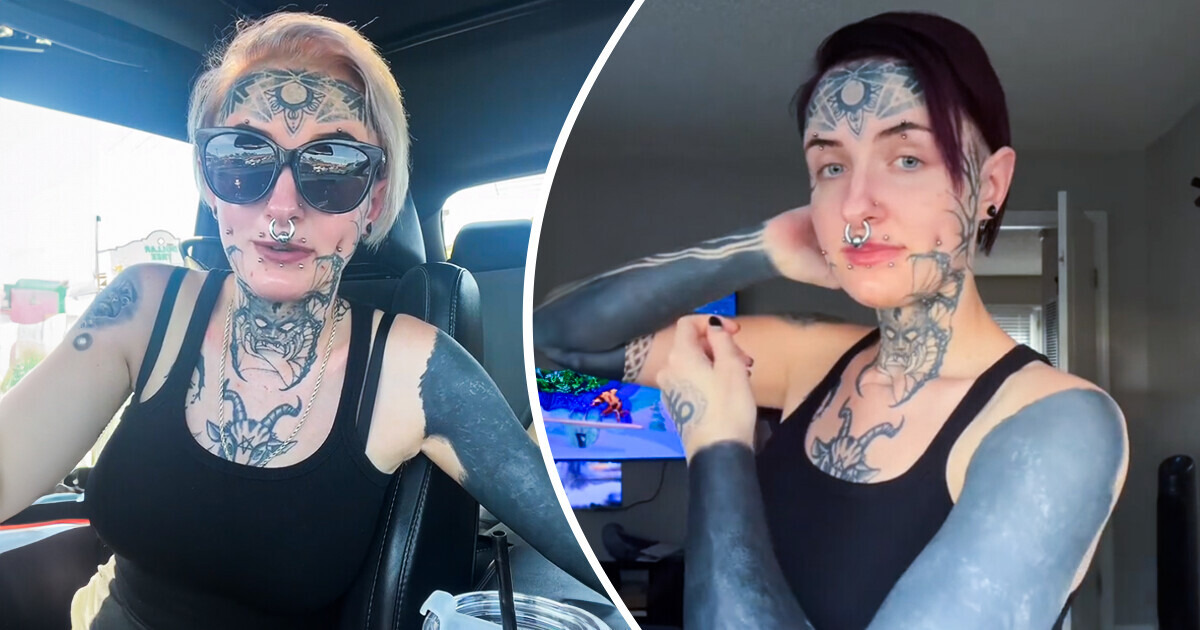 Cette femme fortement tatouée blâme une société pour avoir refusé sa candidature Cette femme fortement tatouée blâme une société pour avoir refusé sa candidature