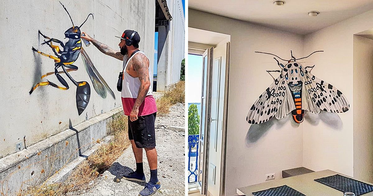 Un artiste de rue crée des tags en 3D qui brouillent complètement la frontière entre le dessin et la réalité