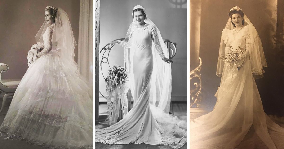 Des internautes ont partagé des photos de mariage de leurs grands-mères et les robes de mariées peuvent encore être source d’inspiration aujourd’hui. Des internautes ont partagé des photos de mariage de leurs grands-mères et les robes de mariées peuvent encore être source d’inspiration aujourd’hui.