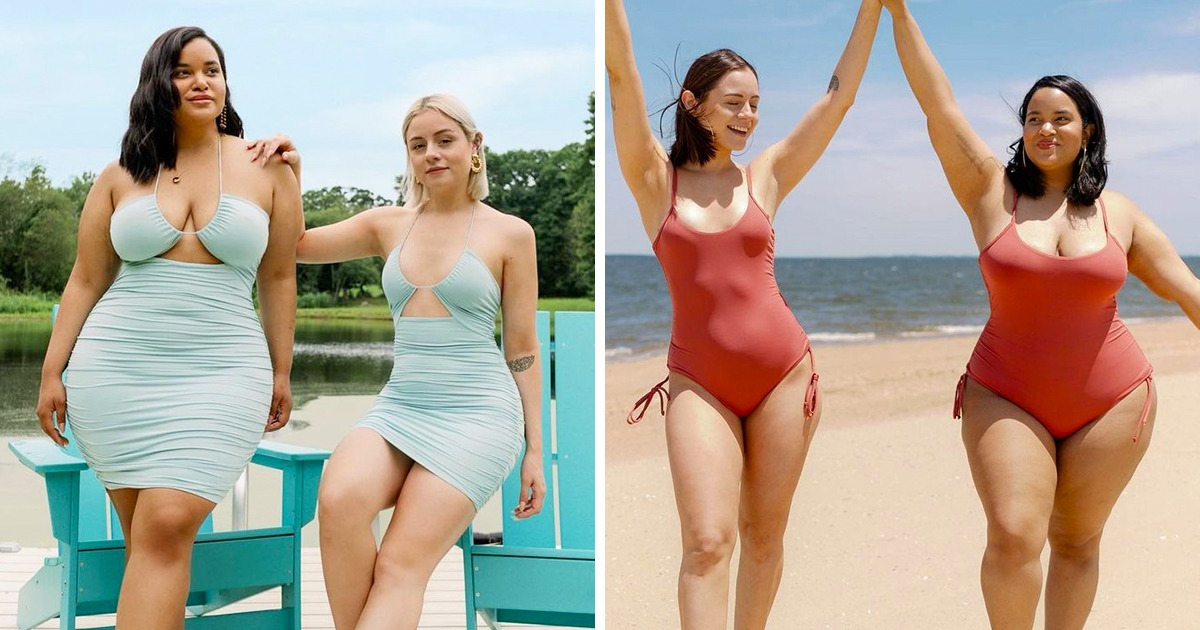 Découvre deux amies qui posent dans les mêmes tenues et prouvent que c’est le style (et pas la taille) qui compte vraiment