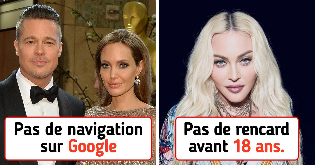 10 Restrictions curieuses que ces célébrités imposent à leurs enfants