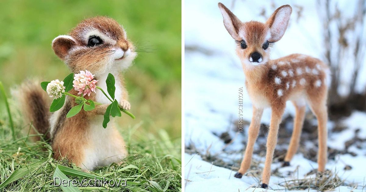 Une Artiste russe fabrique des animaux en peluche qui enchantent tout le monde au premier regard Une Artiste russe fabrique des animaux en peluche qui enchantent tout le monde au premier regard