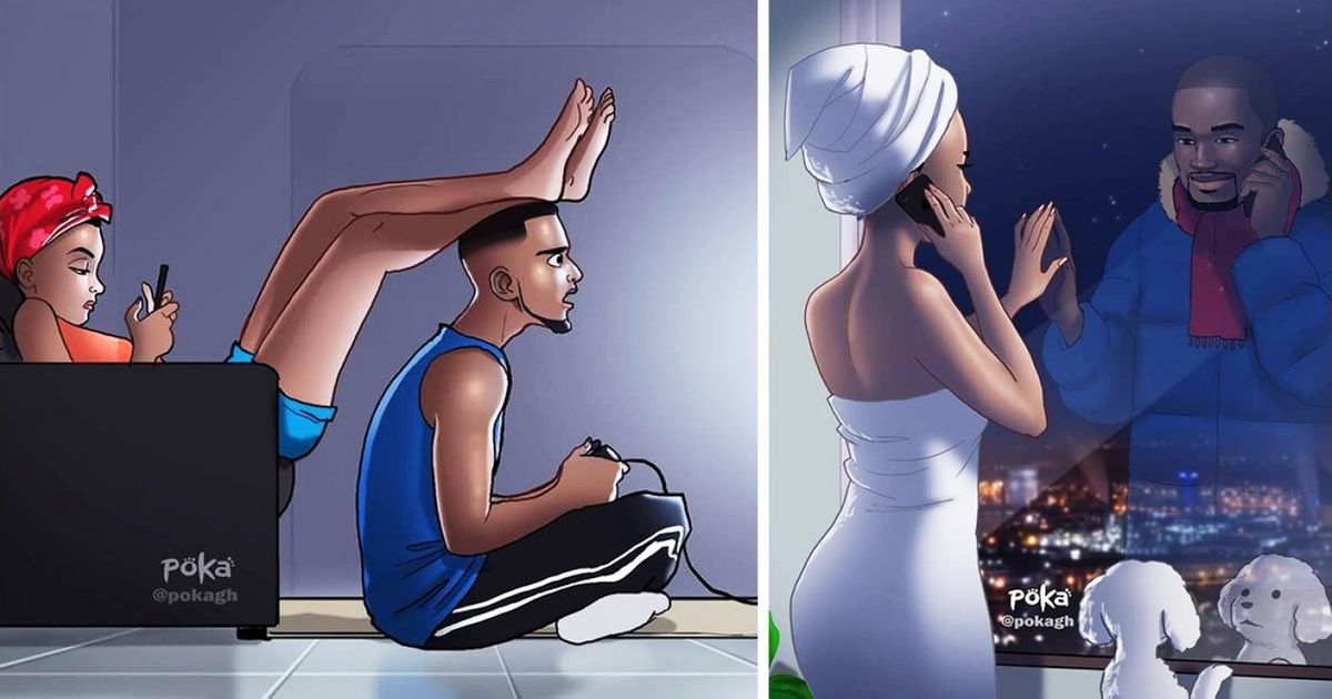 Nous nous reconnaîtrons tous à travers les illustrations de cet artiste ghanéen qui dessine les relations de couple... Nous nous reconnaîtrons tous à travers les illustrations de cet artiste ghanéen qui dessine les relations de couple...