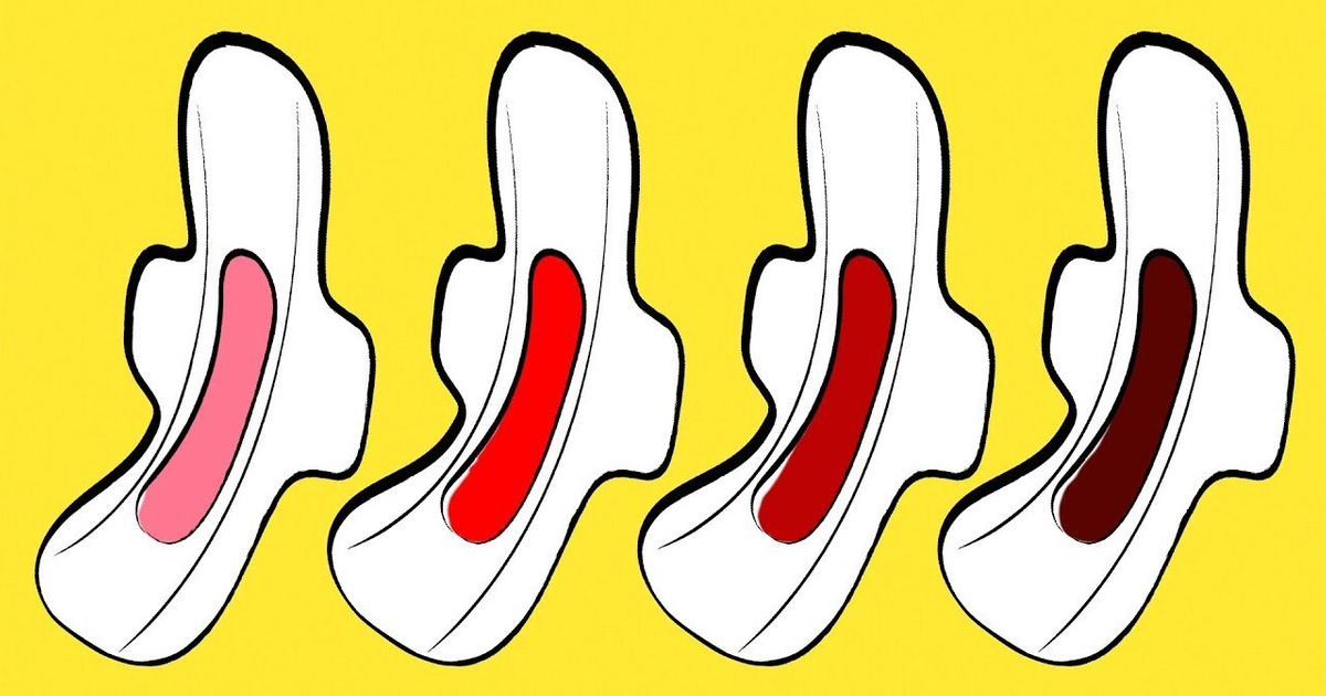 7 Choses Que te Révèlera la Couleur du Sang de Tes Règles Sur ta Santé