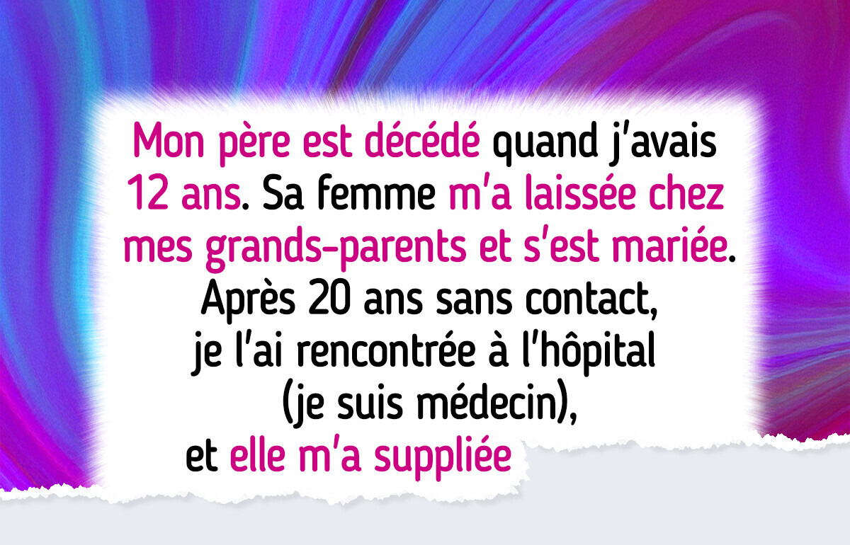 Ma belle-mère m’a abandonnée quand j’étais enfant — maintenant, elle veut une faveur