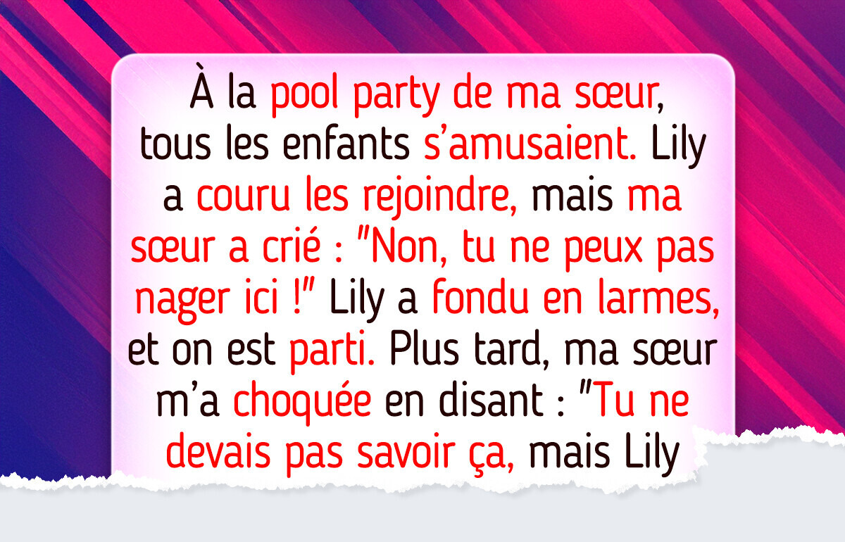 Ma sœur a exclu ma fille de la fête de famille, et la raison m’a bouleversée