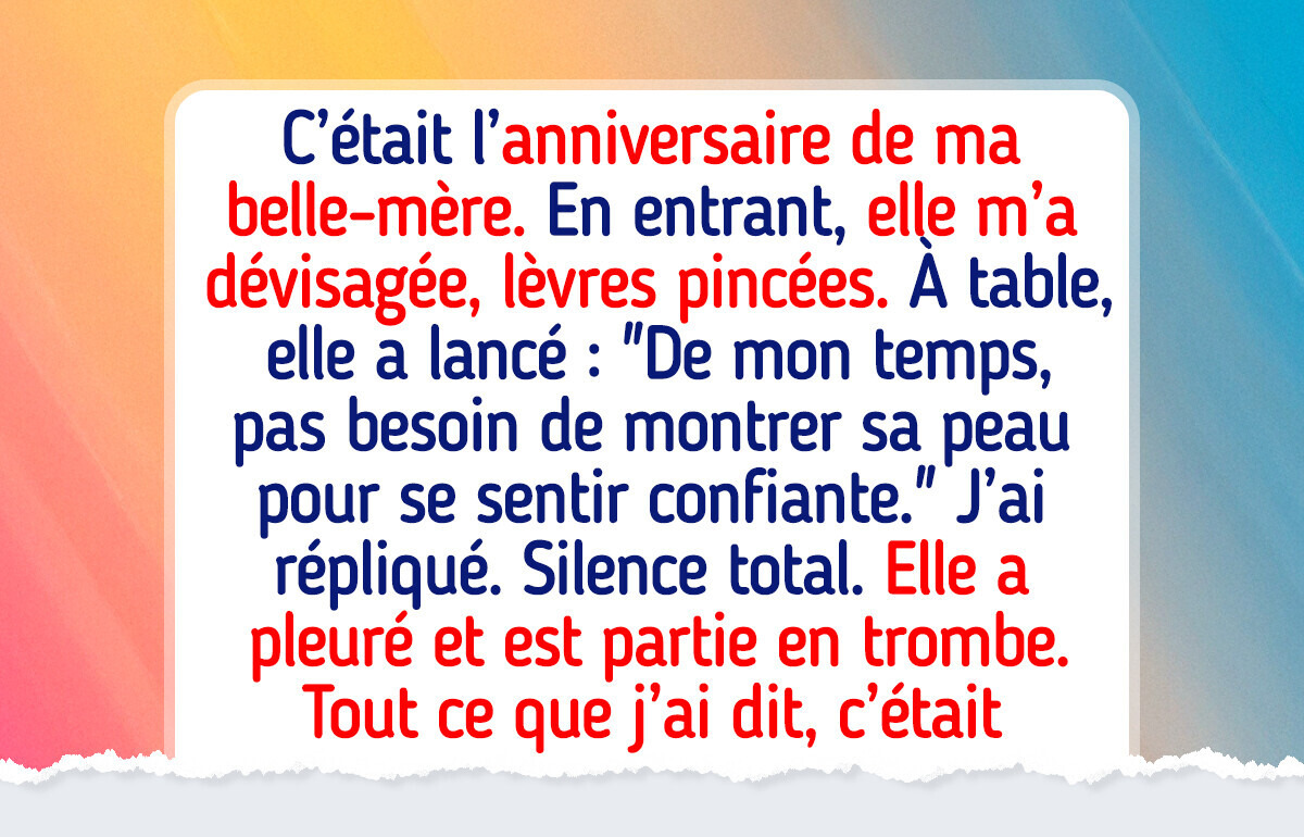 Ma belle-mère a dit que je m’habillais trop sexy, ma réponse l’a laissée sans voix