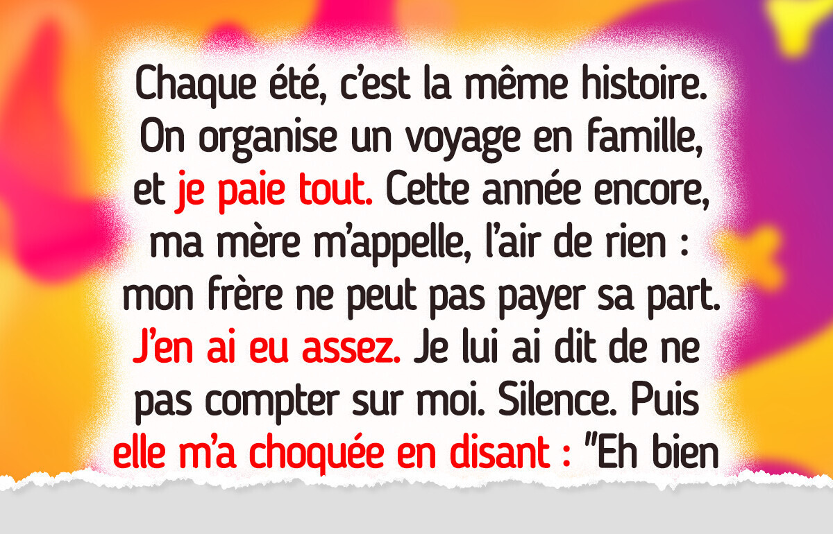 Je refuse de partir en vacances avec ma famille : j’en ai assez d’être leur distributeur automatique