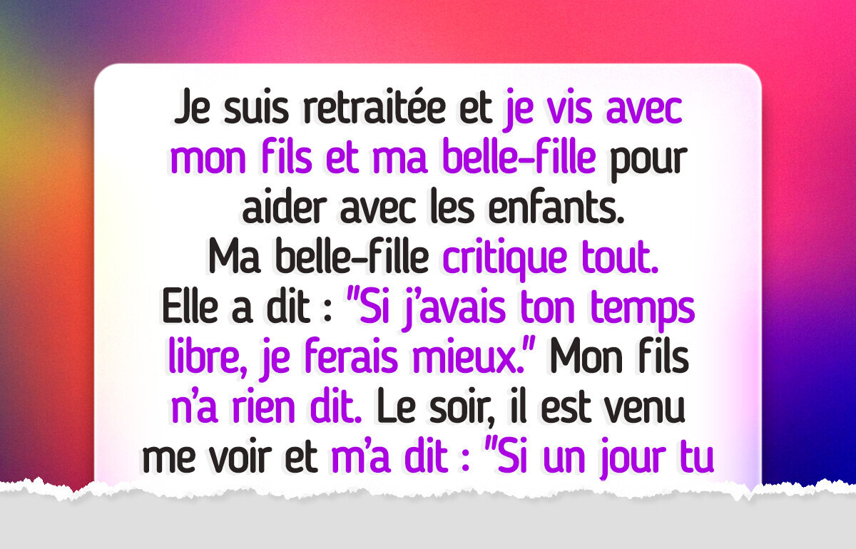 Je refuse d’être rabaissée par ma belle-fille sous le toit de mon fils Je refuse d’être rabaissée par ma belle-fille sous le toit de mon fils