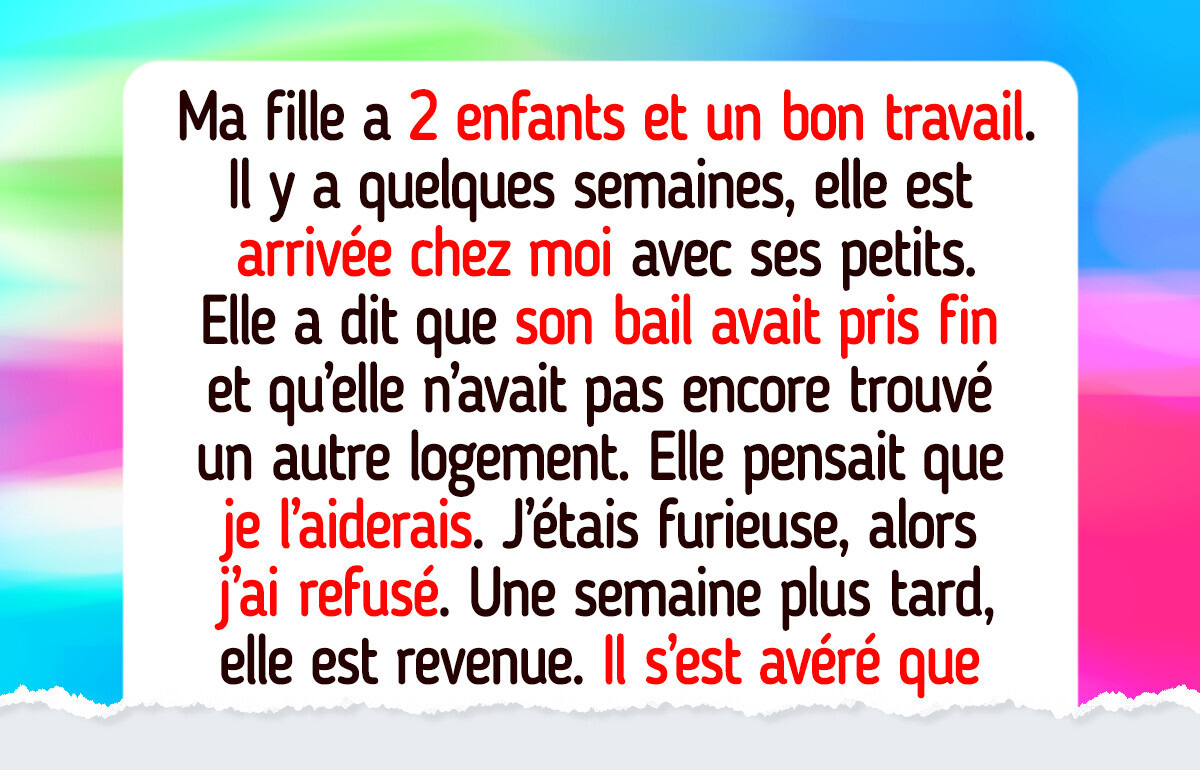 Je refuse que mes petits-enfants emménagent chez moi ; j’ai déjà élevé ma propre famille