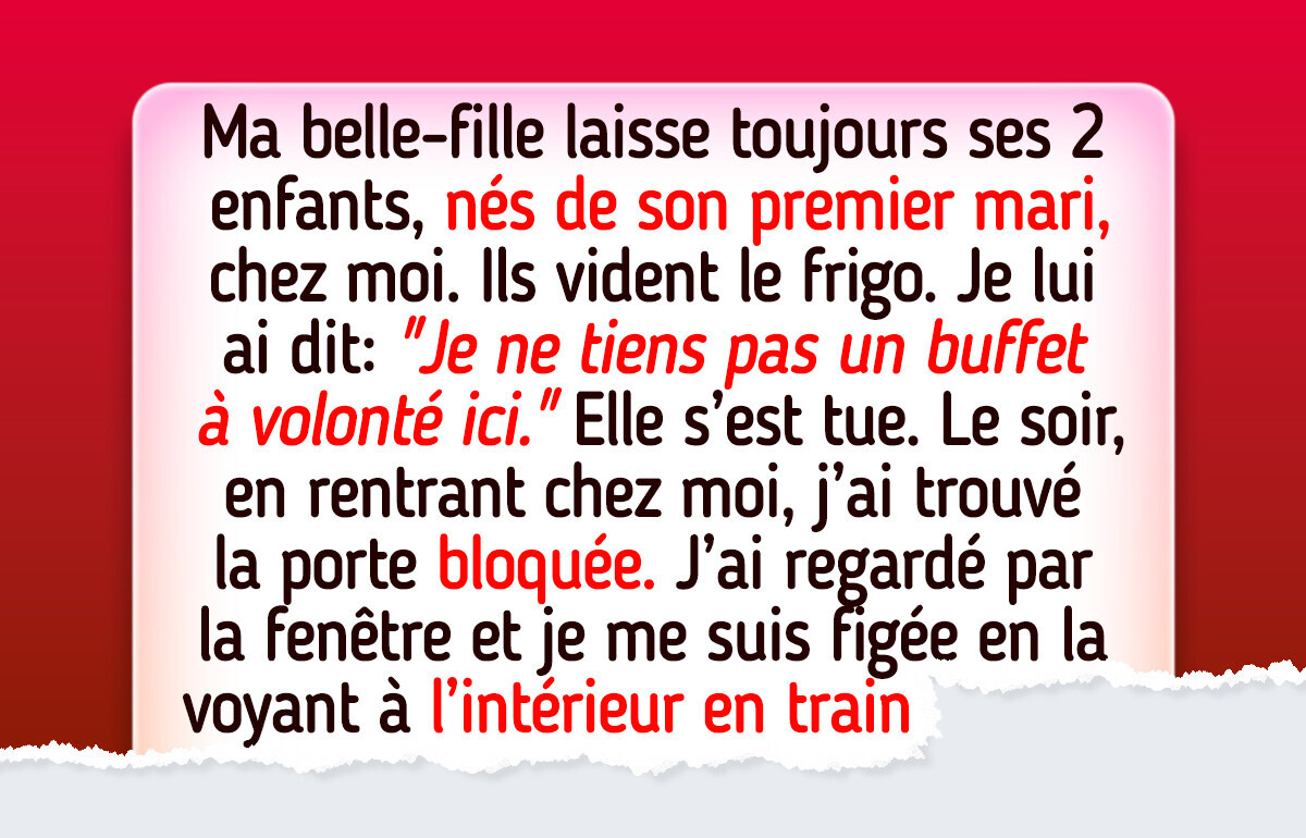 Je refuse de payer les repas des enfants de ma belle-fille Je refuse de payer les repas des enfants de ma belle-fille