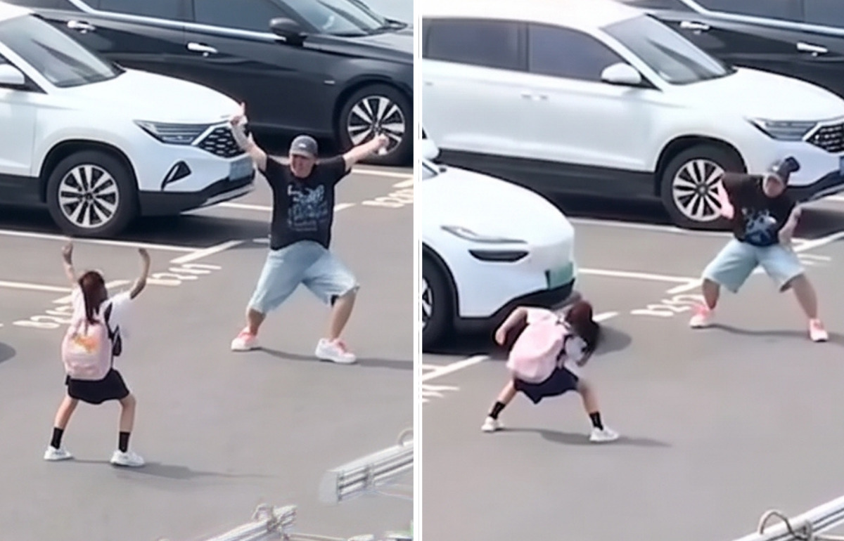 À chaque sortie d’école, ce père et sa fille ont un rituel bien à eux : leur vidéo fait craquer Internet À chaque sortie d’école, ce père et sa fille ont un rituel bien à eux : leur vidéo fait craquer Internet