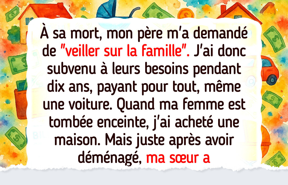 J’ai soutenu ma famille pendant des années, puis ils se sont retournés contre moi quand ma femme est tombée enceinte