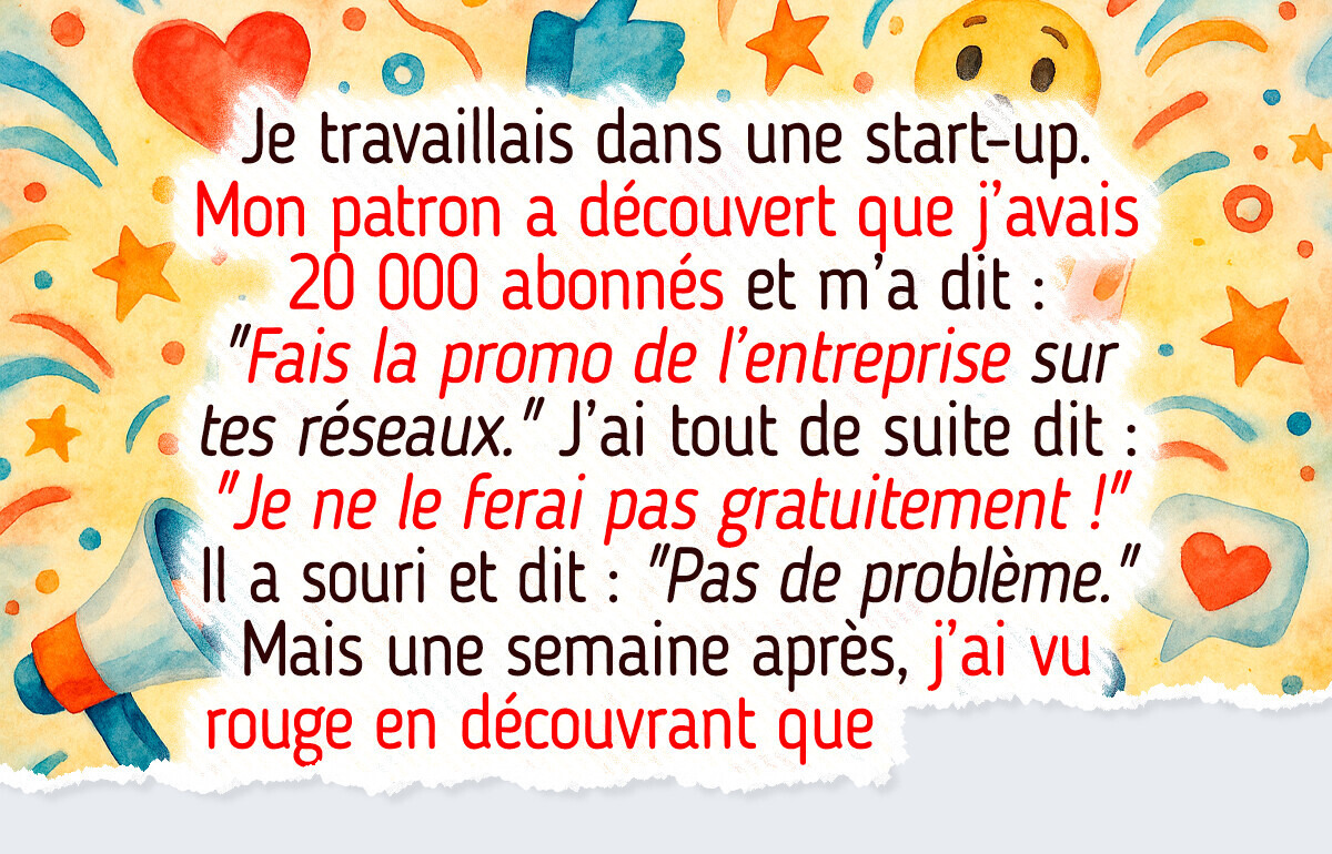 J’ai refusé d’utiliser mes réseaux sociaux pour promouvoir mon entreprise, et maintenant les RH sont intervenues