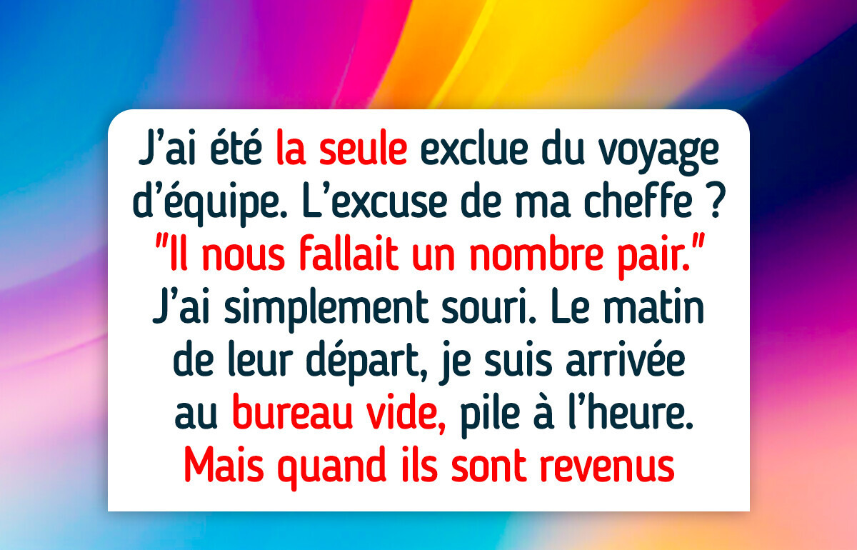 Je refuse d’être mise à l’écart sans conséquences Je refuse d’être mise à l’écart sans conséquences
