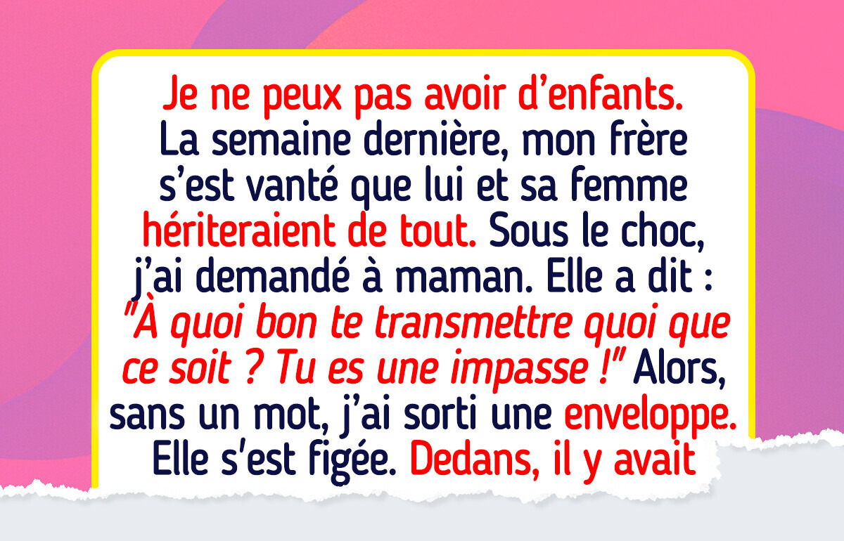 Mes parents m’ont privé de mon héritage parce que je n’ai pas d’enfants, et maintenant, ils me supplient de leur pardonner Mes parents m’ont privé de mon héritage parce que je n’ai pas d’enfants, et maintenant, ils me supplient de leur pardonner