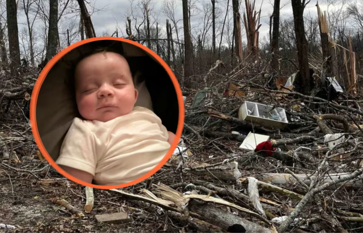 Un bébé de 4 mois emporté par une tornade a été retrouvé vivant dans un arbre