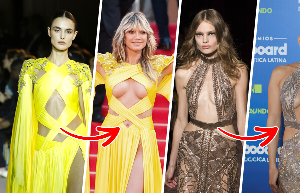 17 Tenues qui paraissent totalement différentes sur les mannequins de défilé et les célébrités