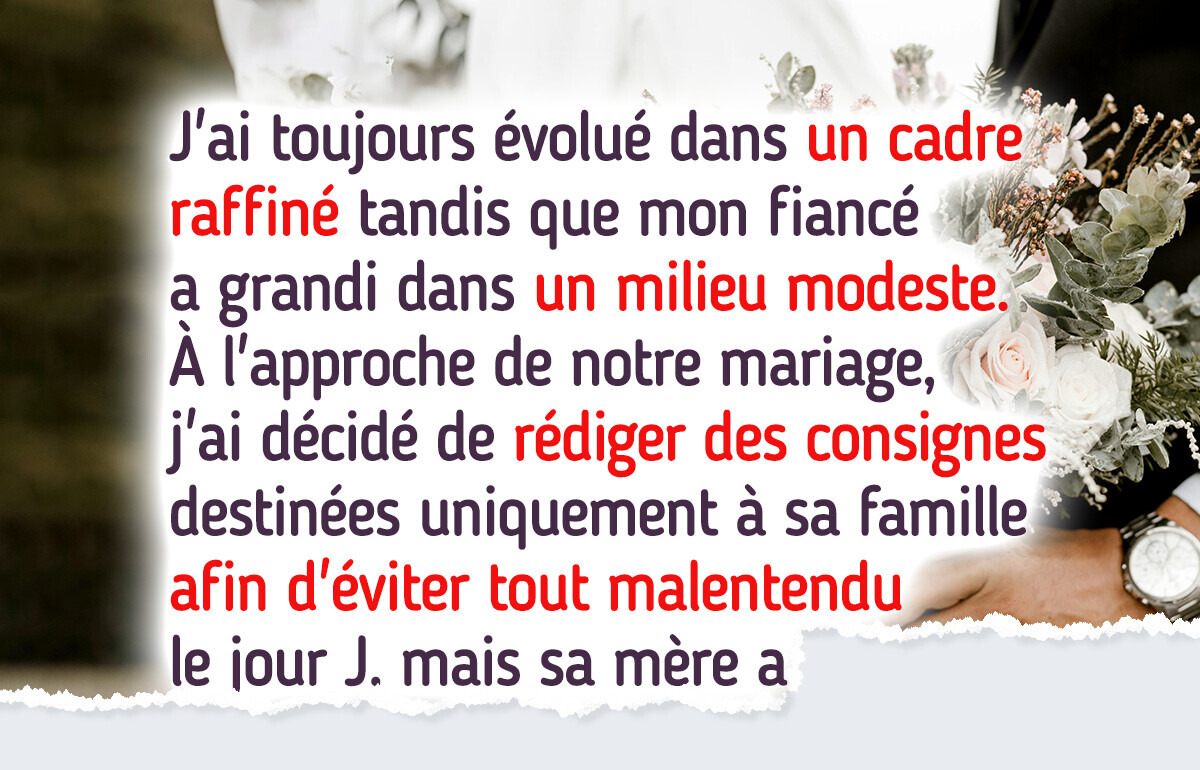 Je rêvais d’un mariage parfait, mais ma belle-famille s’est sentie exclue