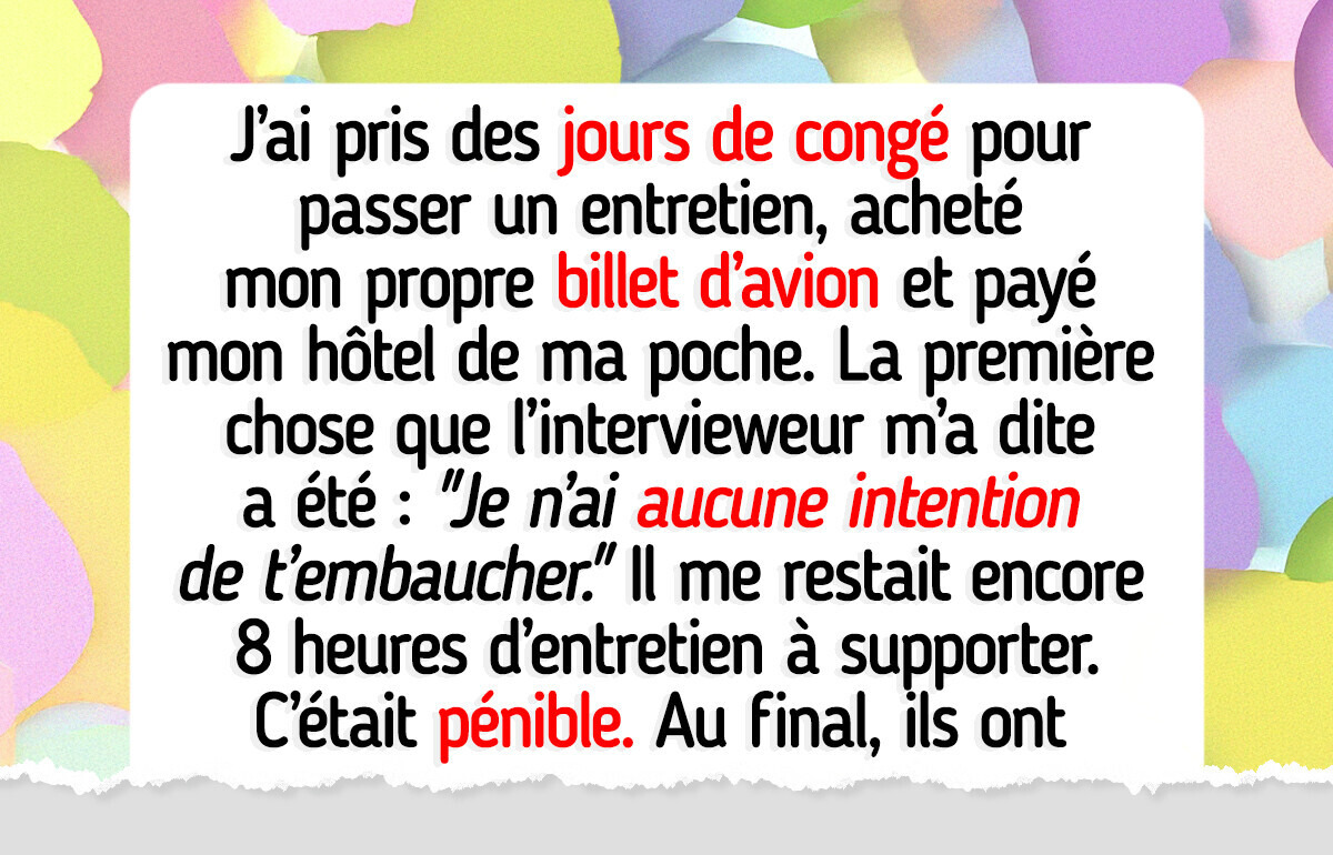Des personnes qui sont allées à un entretien d’embauche et en sont reparties avec une histoire incroyable