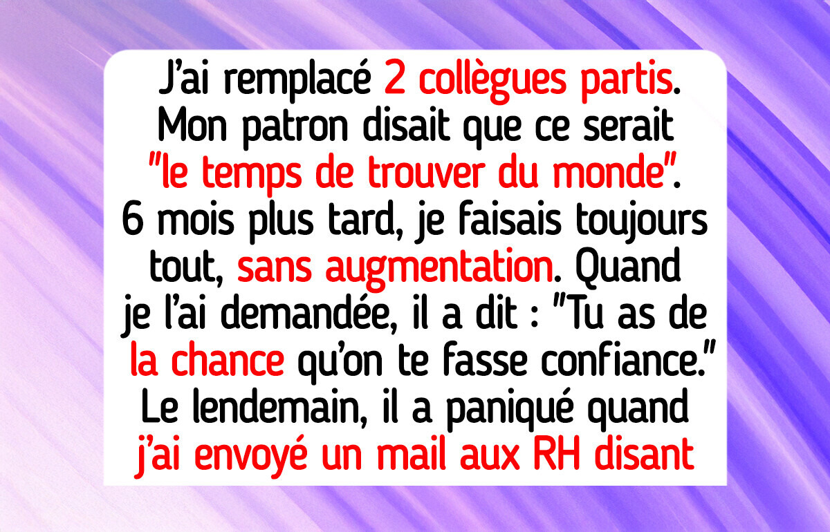 Je refuse de faire le travail de trois personnes pour un seul salaire Je refuse de faire le travail de trois personnes pour un seul salaire