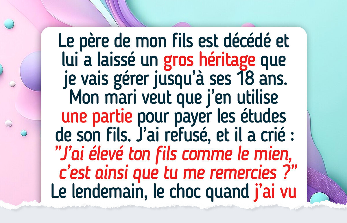 J’ai refusé de partager l’héritage de mon fils avec mon beau-fils, et mon mari m’a fait payer