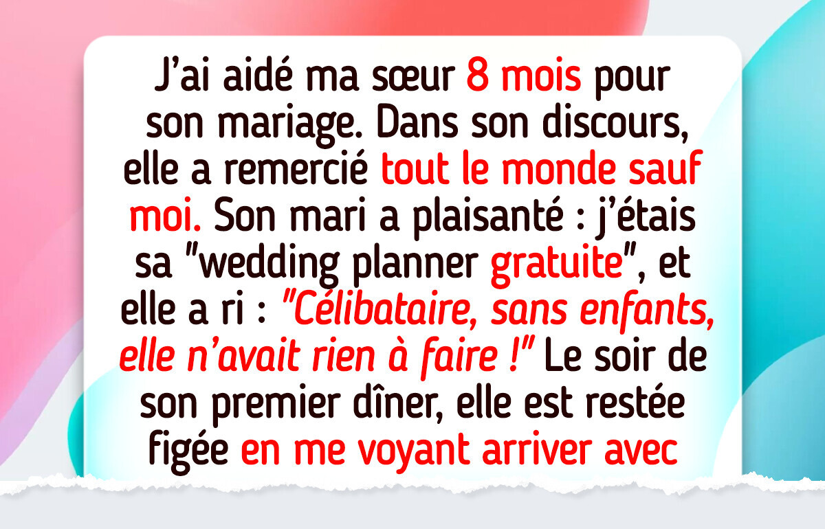 Ma sœur m’a humiliée en public à son mariage, elle a bien regretté son geste