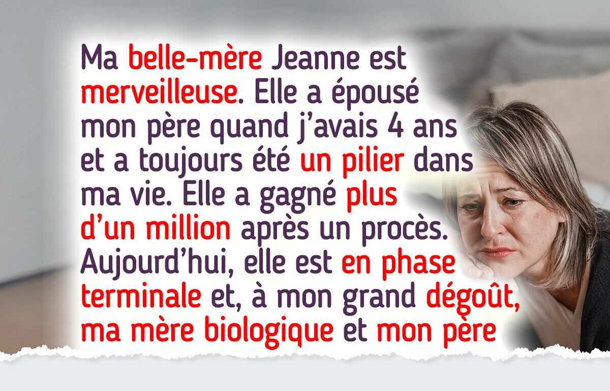 Mes parents ont essayé de voler ma belle-mère mourante, et le karma les a punis doublement