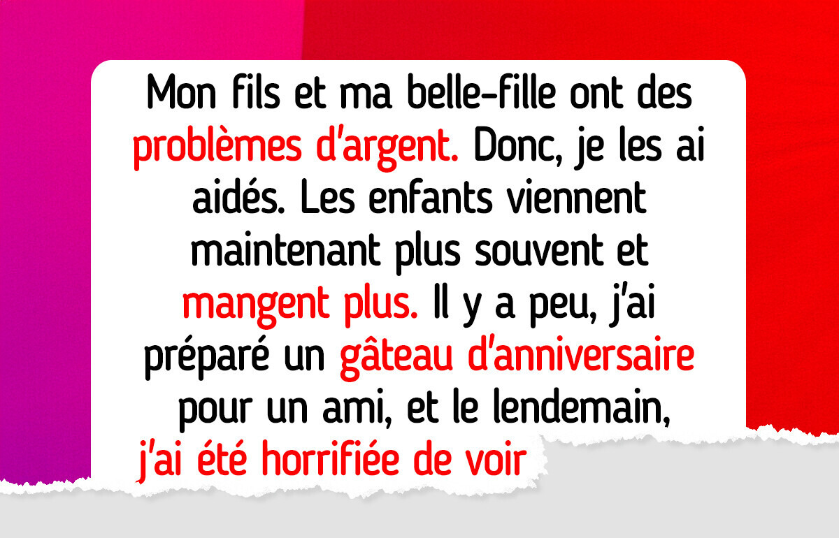 Je refuse de laisser ma belle-fille croire que ma maison est un restaurant Je refuse de laisser ma belle-fille croire que ma maison est un restaurant