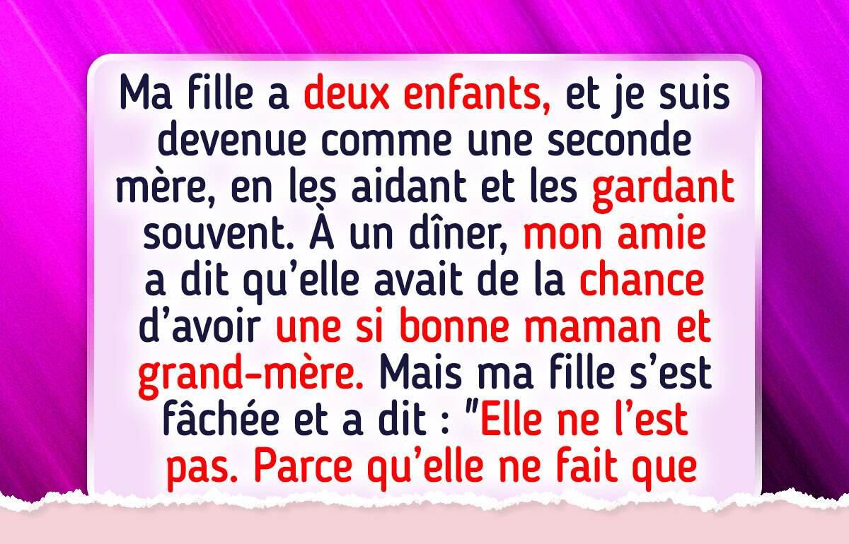 Je refuse de garder mes petits-enfants à nouveau après que ma fille et son mari m’ont humiliée en public