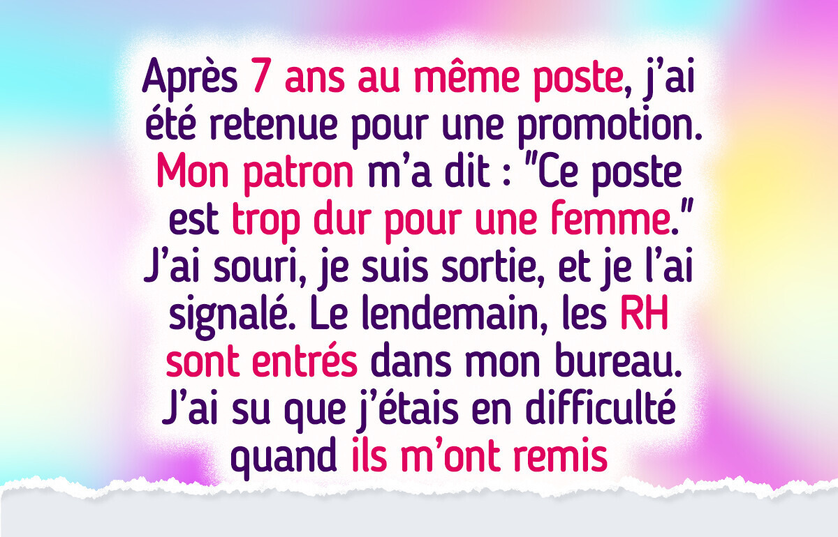 Je refuse de renoncer à ma promotion simplement parce que je suis une femme