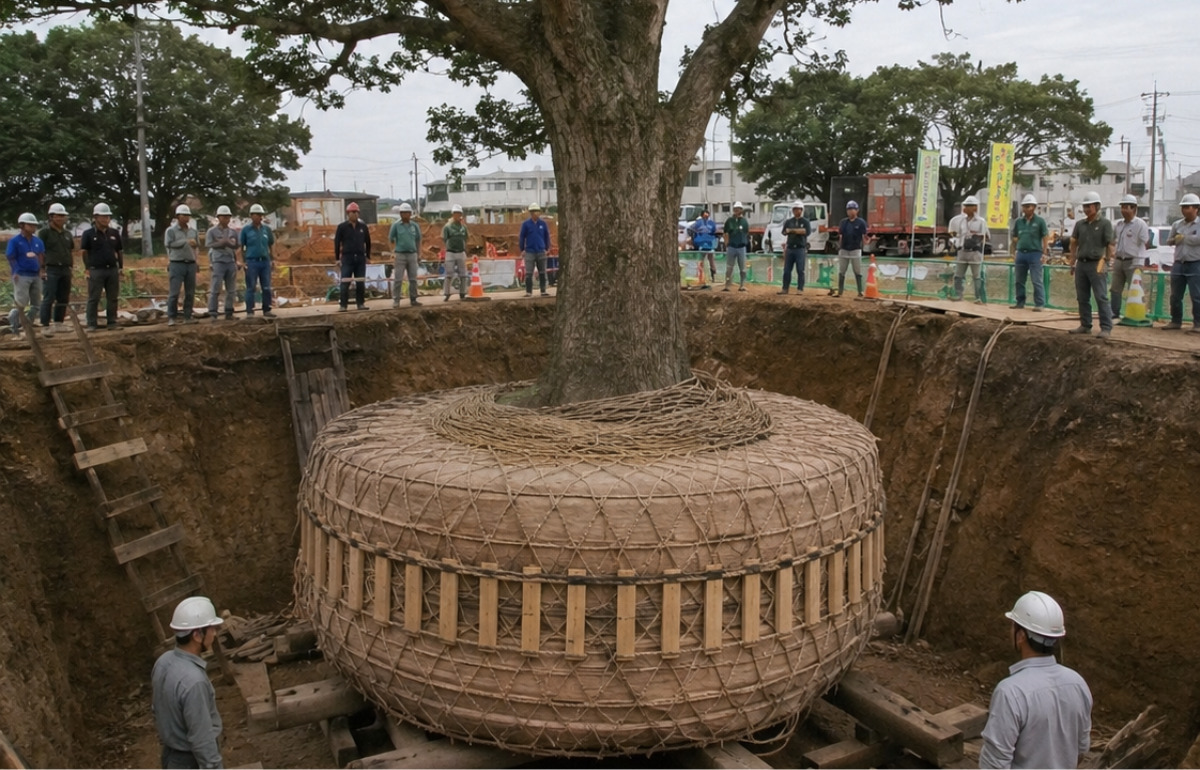 Le Japon choisit de déplacer les arbres plutôt que de les abattre pour construire des routes